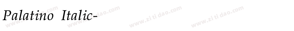 Palatino Italic字体转换